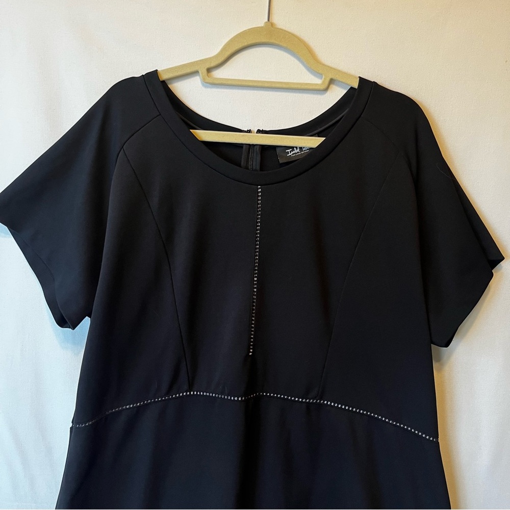 Isabel Toledo Lane Bryant swing dress Womens plus size 24 Black Short sleeve - Picture 4 of 9